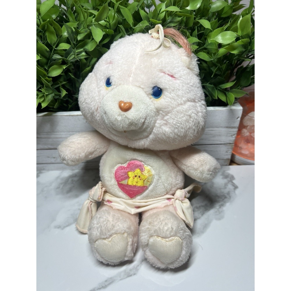 Vintage Care Bear Baby Hugs Bear 11" Plush with Diaper Kenner (1983)